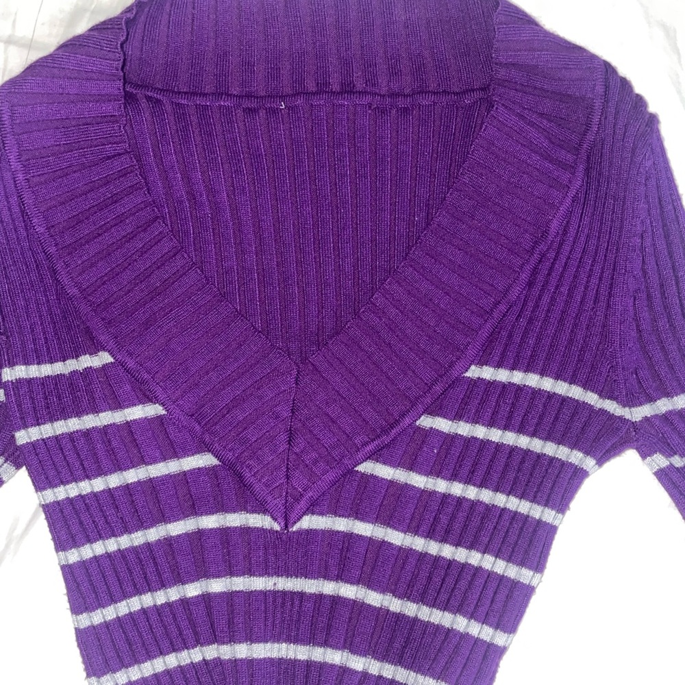 Purple stripped crop top